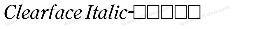 Clearface Italic字体转换